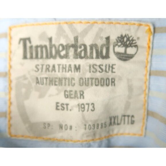 Timberland Shirt Light Blue Long Sleeve Stratham Issue Button Up Men's Size XXL - Picture 12 of 13